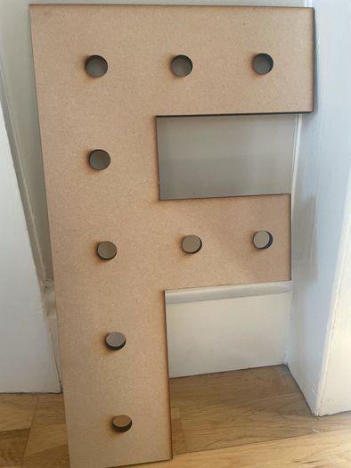 Wooden letter F
