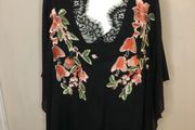 Black floral blouse (4XL)