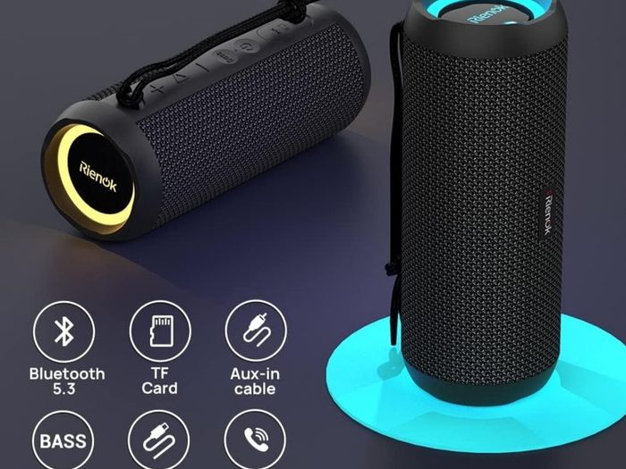 Bluetooth Speaker Portable Wireless, 30W Enhanced Bass, IPX7 Waterproof, Bluetooth 5.3, Outdoor Speaker for Travel and Sport