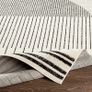 Nairobi Geometric Rug - Scandi Area Rugs Living Room, Dining, Kitchen - Modern Aztec Abstract Rugs for Bedroom - Berber Boho Rug Style, Easy Care - Large Rug 130x170cm Ivory, Black and Cream Rug (FREE POSTAGE) Image 4