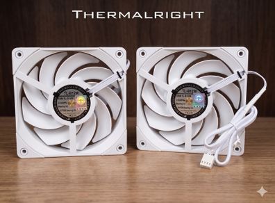 3x Thermalright 120mm White PC Fans (2 NEW, PWM)