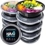 Round Plastic Meal Prep Containers - Reusable BPA Free Food Containers with Airtight Lids - Microwavable, Freezer and Dishwasher Safe - Stackable Salad Bowls MULTIPLE AMOUNTS AVAILABLE (FREE POSTAGE) Image 2