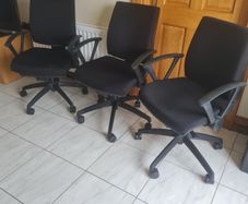 Black office chairs