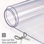 Protector 2mm Clear PVC Wipeable Clean Table Cloth Cover Odorless Waterproof Tablecloth for Home Kitchen 31.4  55.1 Inch Transparent,80 140cm Image 3