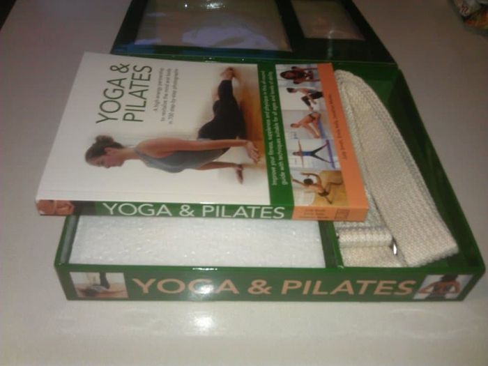 Book Pilates and Yoga, new + yoga belt