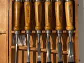 BRAND NEW 6pcs Wood Chisel Set for Woodworking CRV Steel with Walnut Handle in Wooden Premium Box