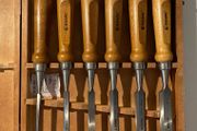 BRAND NEW 6pcs Wood Chisel Set for Woodworking CRV Steel with Walnut Handle in Wooden Premium Box