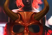 3D Printed Cosplay Mask With Horns