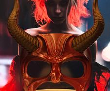 3D Printed Cosplay Mask With Horns