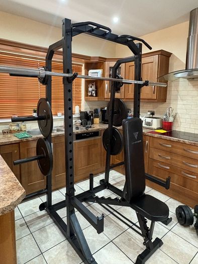 Heavy Duty Semi Pro Weightlifting Full Gym Set Up!