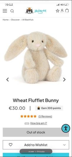 New JELLYCAT Set of 3 Flufflet Bunnys