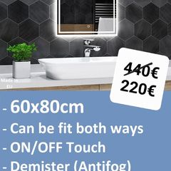 LED Bathroom Mirror Fog Free Makeup Cosmetic