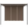 Garden Gazebo with Side Curtain 3x3x2.25 m Taupe Image 3