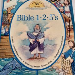 vintage new Bible book with stickers for children