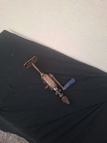Small manual drill vintage tool possible to post