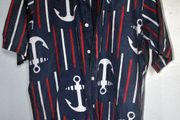 Vintage Pierre Cardin Men's Cotton Lightweight Shirt with Marina theme