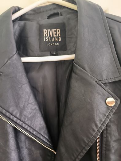 River island Black Faux leather Biker Jacket.