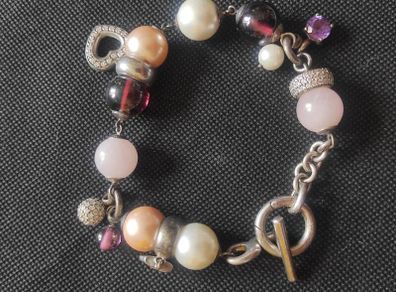 Ti Sento sterling silver charm bracelet