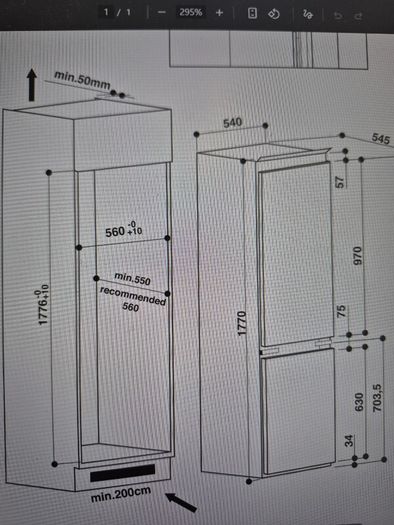 Integrated Fridge Freezer