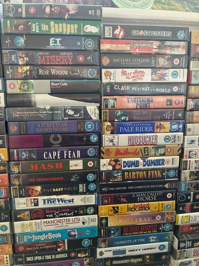 Entire VHS collection (200+ classic titles) plus working VHS player
