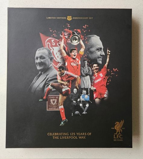 Official Liverpool FC 125th Anniversary Limited Edition Double Shirt Box Set - Size Large (Pristine Condition)