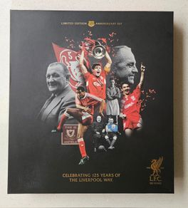 Official Liverpool FC 125th Anniversary Limited Edition Double Shirt Box Set - Size Large (Pristine Condition)