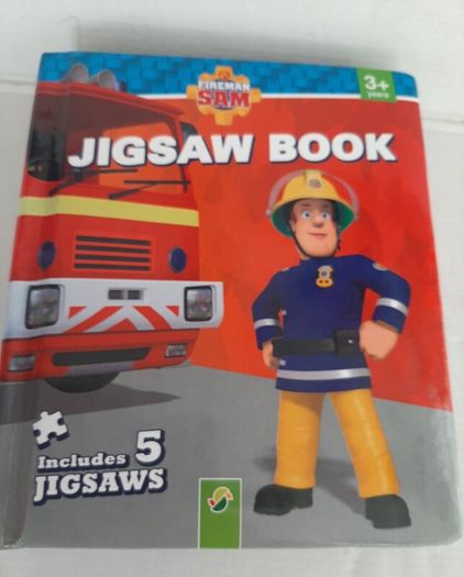 Vintage fire engine with play people and fireman Sam jigsaws