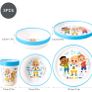 3pcs Bicolor Premium Kids Dinner Tableware Set Plate, Bowl & Tumbler, BPA Free Image 2