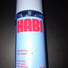 habi velvet daze hair and body mist 150ml woody with pink pepper and sandlewood