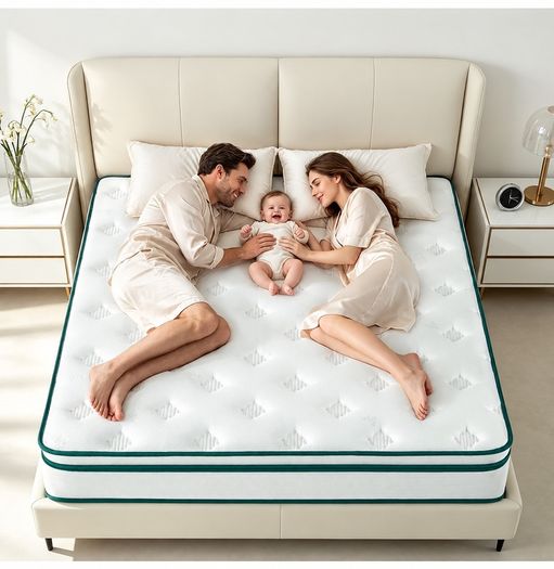King Mattress 5FT | 12" King-Size Hybrid Mattresses | 7 Zone Pocket Sprung Memory Foam Mattresses Soft/Plush - 150x200x30cm
