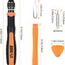 24Pcs Precision Screwdriver Set, Tool Kit with Torx T1 T2 T3 T5 T6 T8 T9 T15, Triwing Y00, Star P2/P5, Phillips PH00, -1.5/2.0, etc, for PS4, Switch, Ring Doorbell, Xbox, Laptop, Glasses, Watch Image 7