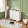 Chest of Drawers for Bedroom with 7 Drawers, Fabric Storage Drawer, Tall White Hallway Storage Unit Image 9