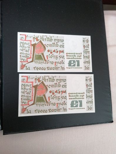 UNC 1986 Ireland One Pound Banknotes