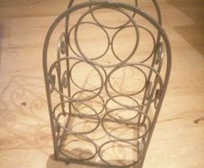 Handcrafted Wine bottles stand polished cast iron