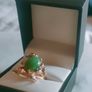 Jade & diamond 14 ct gold Image 7