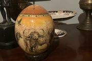 Ostrich egg painted