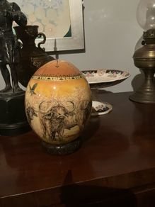 Ostrich egg painted