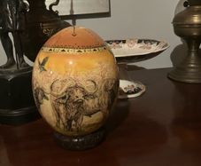 Ostrich egg painted