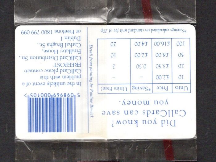 1996 Ireland 10 unit Niamh from Tir na nOg from The Irish Mythology definitive set (Schlumberger) Call Card Mint in packaging