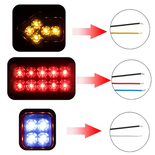 2x 19LED Tail Lights 12V 24V Turn Signal Lamp Car Light Assembly Reversing Lights Stop Lights For Trailer Lorries Boat Truck