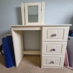 Vintage Style Dressing Table / Makeup Desk with Mirror