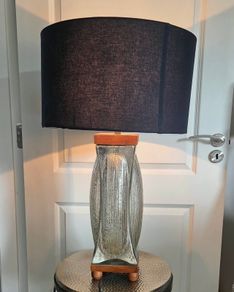 Mercury glass table lamp