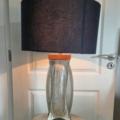 Mercury glass table lamp