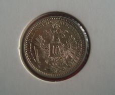 Austria 1872 Silver 10 Kreuezer