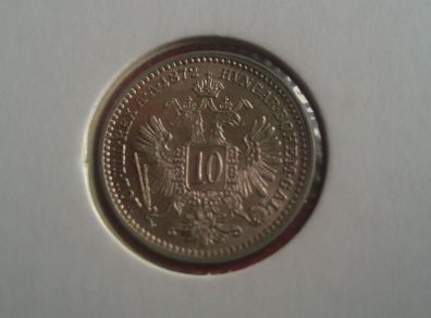 Austria 1872 Silver 10 Kreuezer