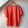 Paul Costelloe Living Studio 100% Linen Coral V Neck Top Blouse Image 4