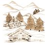 Winter christmas mountains image decorative candle Image 4
