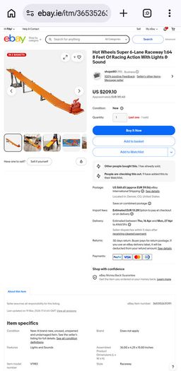 Hot Wheels Super 6-Lane Raceway