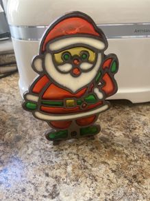 vintage Santa candle holder