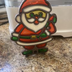 vintage Santa candle holder